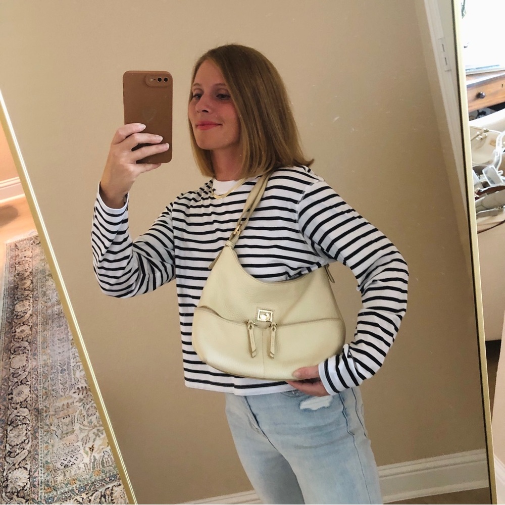 Dooney & Bourke Dillen small cream hobo